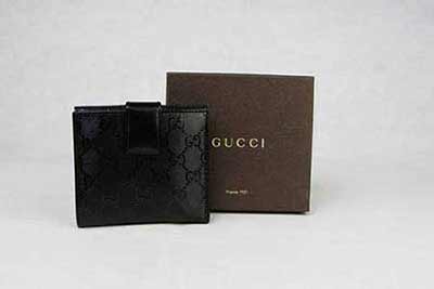 gucci錢夾212105 一比一品質黑色人造革印花錢夾