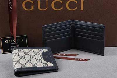 gucci 322144pvc 男士短款休閑錢包 古奇PVC二折錢包