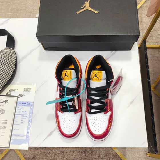 Air Jordan 1爆款秋季aj鞋子潮ins平底休閑板鞋運動高幫鞋