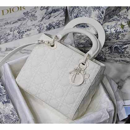 Lady Dior手提包，磨砂配色大氣