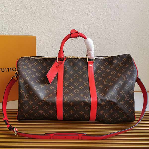 lv旅行袋價格 KEEPALL 大紅旅行袋M41416大紅